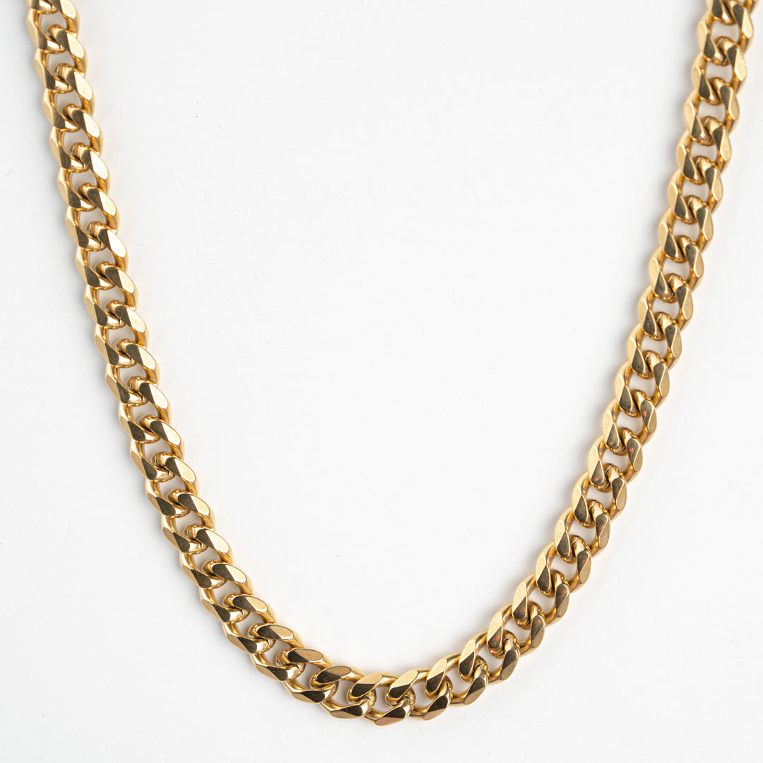 Cuban gold necklace 7mm