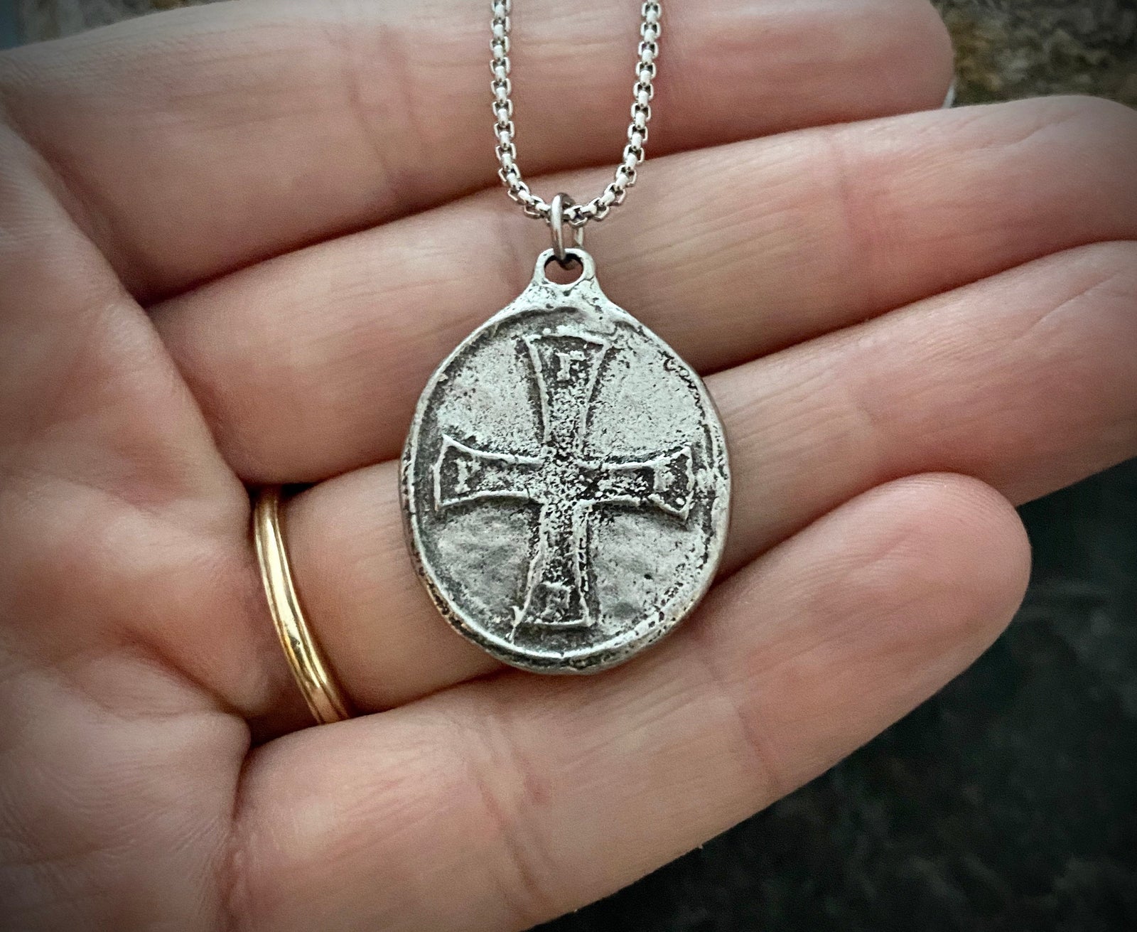 St. Michael the Archangel And Cross Medal, Men's Unisex Necklace Religious Catholic Protection Jewelry, ST-028