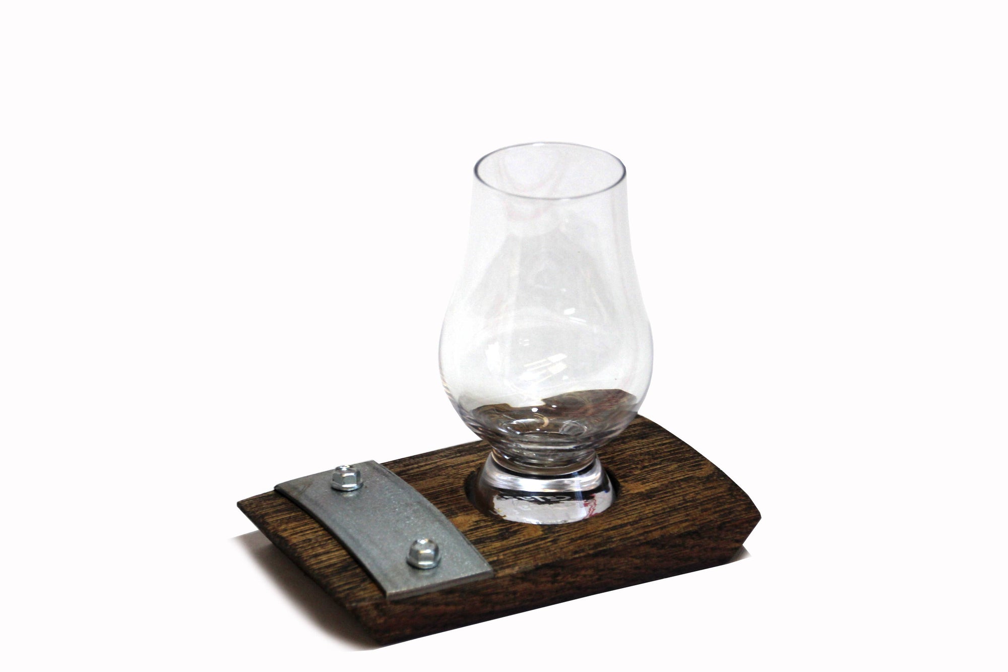 Whiskey Glass and Coaster with Metal