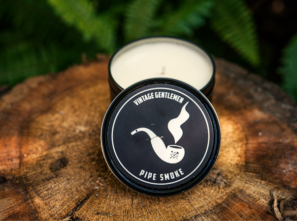pipe smoke soy candle 