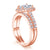 rose gold zirconium ring and band