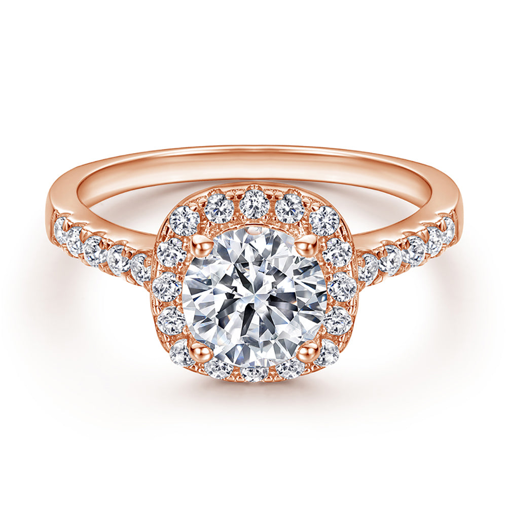 The Victoria - 18kt Rose Gold Wedding Ring Set