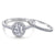 The Ada - Silver Wedding Ring Set