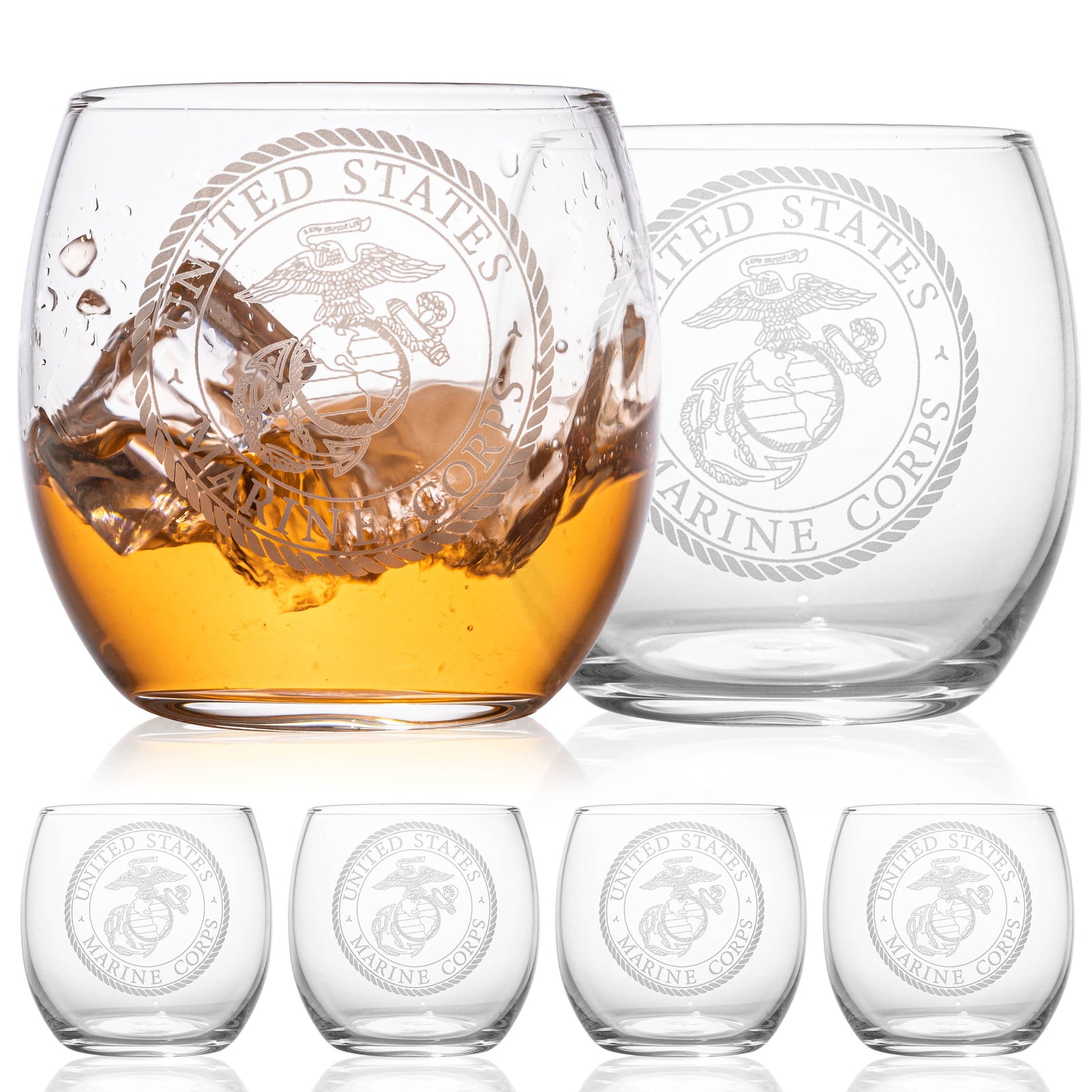 Marine Big Box Wall Decor with Decanter, 4 whiskey glasses