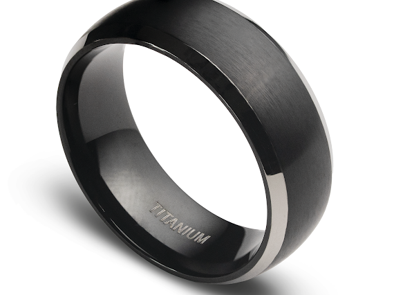 Black titanium ring
