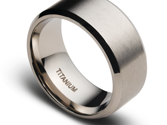 10mm width titanium ring