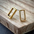 Gold Rectangle Post Earrings, Small Studs, Simple Everyday Minimalist Jewelry, JohnnyGirl
