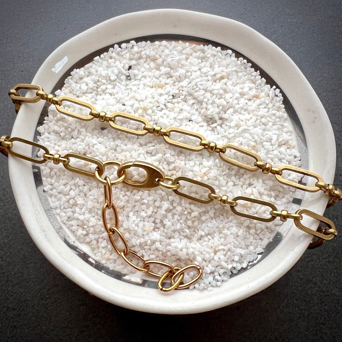 Gold Oval Clip Chain, 16, 17, 18 inch Necklace, JohnnyGirl, GBR-009