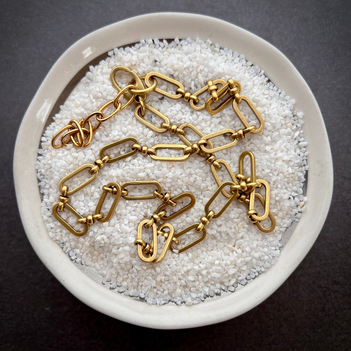 Gold Oval Clip Chain, 16, 17, 18 inch Necklace, JohnnyGirl, GBR-009