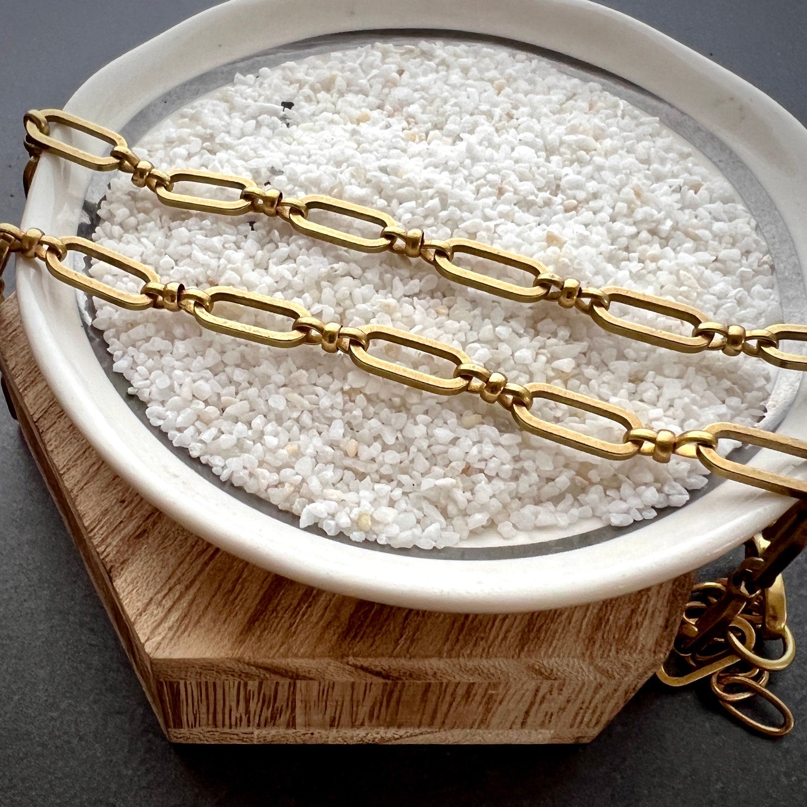 Gold Oval Clip Chain, 16, 17, 18 inch Necklace, JohnnyGirl, GBR-009