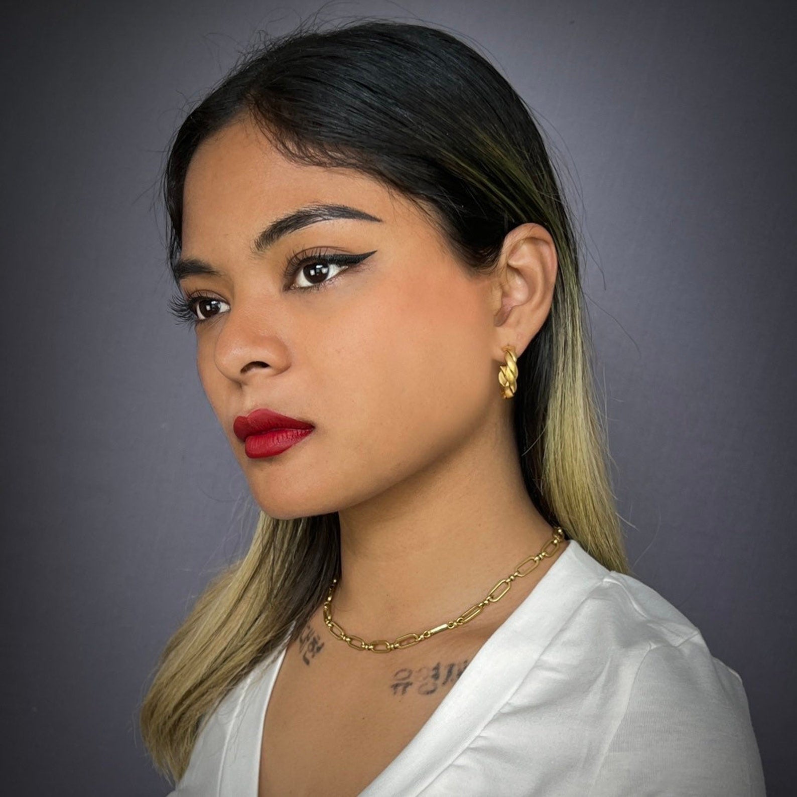 Gold Oval Clip Chain, 16, 17, 18 inch Necklace, JohnnyGirl, GBR-009