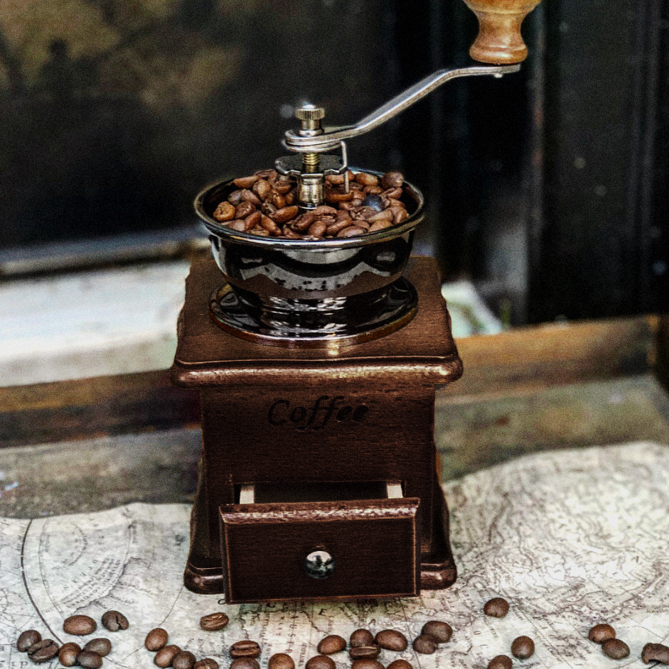 Coffee Grinder- Vintage Hand Crank Coffee Grinder - Vintage Gentlemen