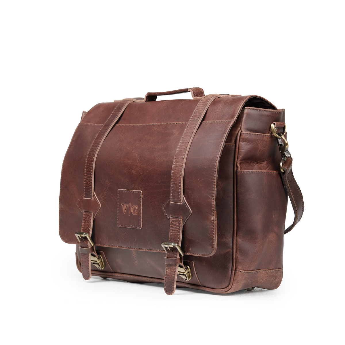 Buffalo leather messenger bag on sale