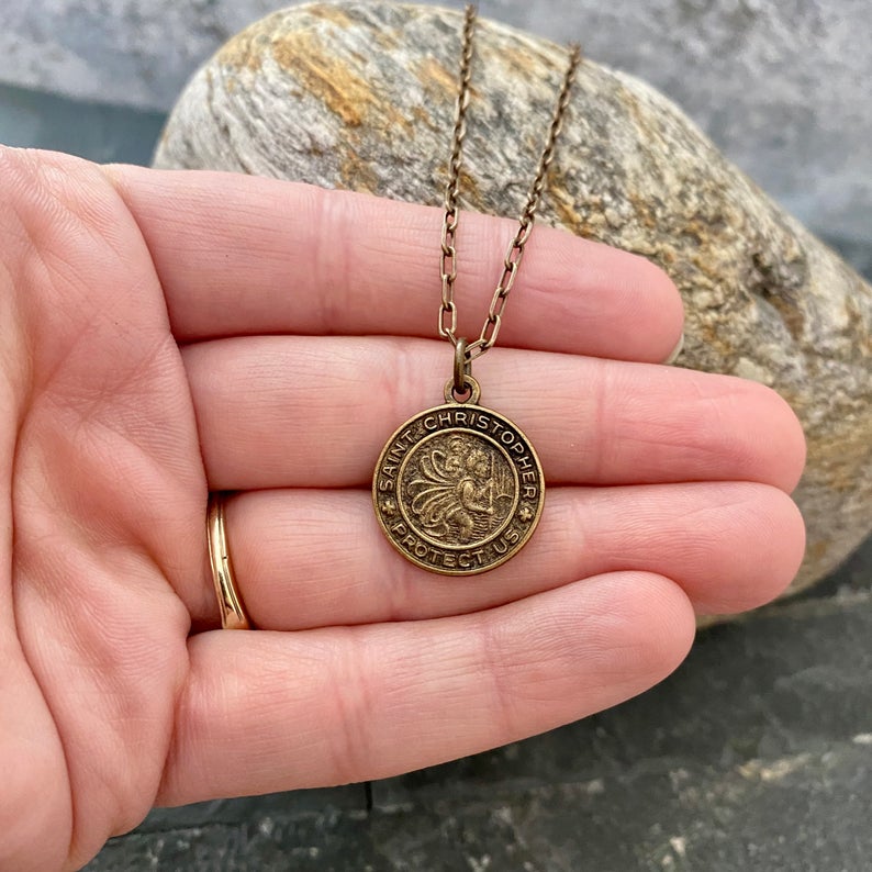 Men's Necklace St. Christopher - Protection, Unisex Necklace Men's Necklace St. Christopher - Protection, Unisex Necklace