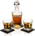 Whiskey Stones & Decanter Gift Set - 2 Glasses, 2 Coasters