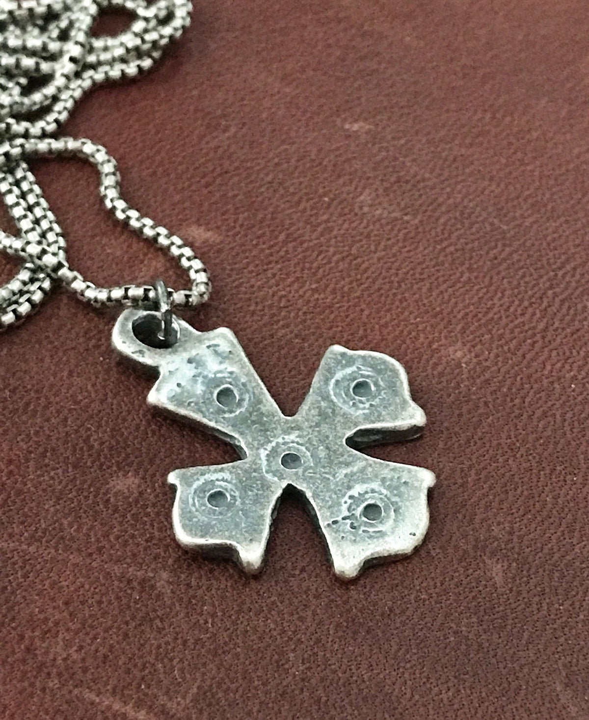 Men&#39;s Sterling Silver Necklace Featuring an Anglican Cross Formed from an Antique Original, SS-012