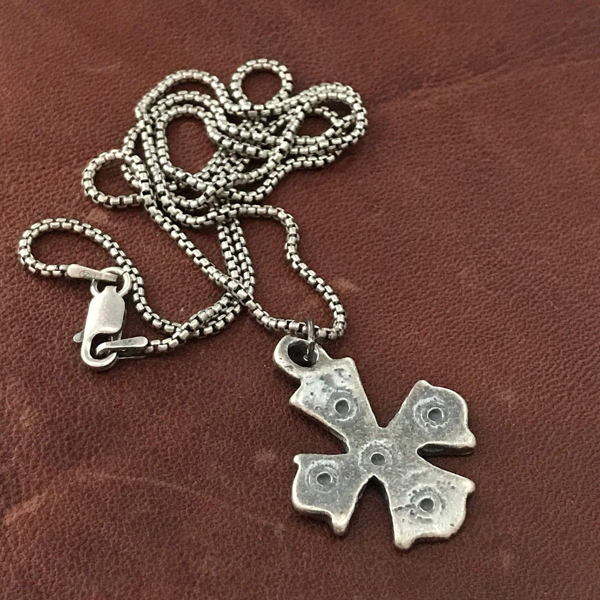 Men&#39;s Sterling Silver Necklace Featuring an Anglican Cross Formed from an Antique Original, SS-012