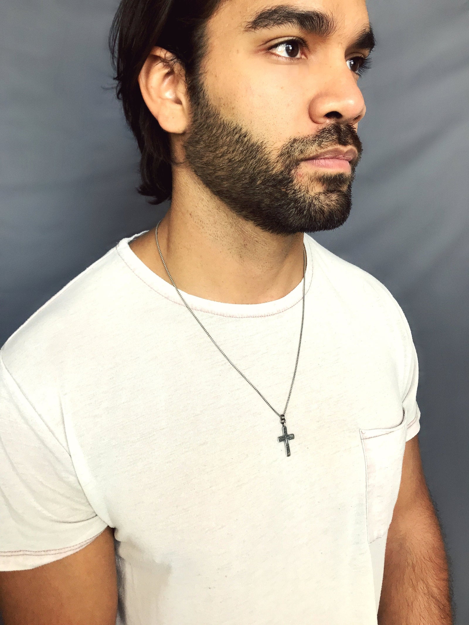 Sterling Silver Men's Cross Necklace, A Johnny LTD Original