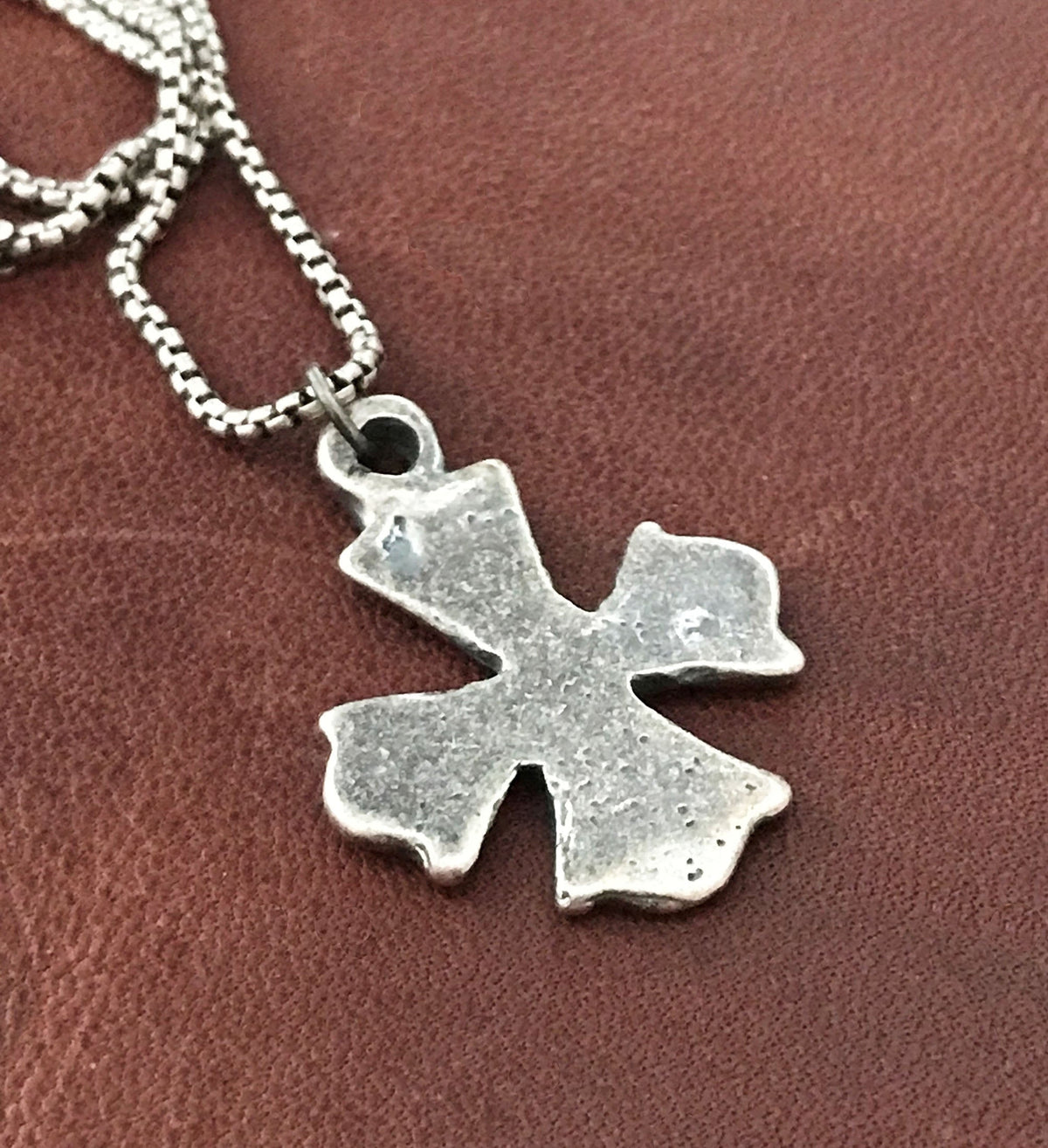 Men&#39;s Sterling Silver Necklace Featuring an Anglican Cross Formed from an Antique Original, SS-012