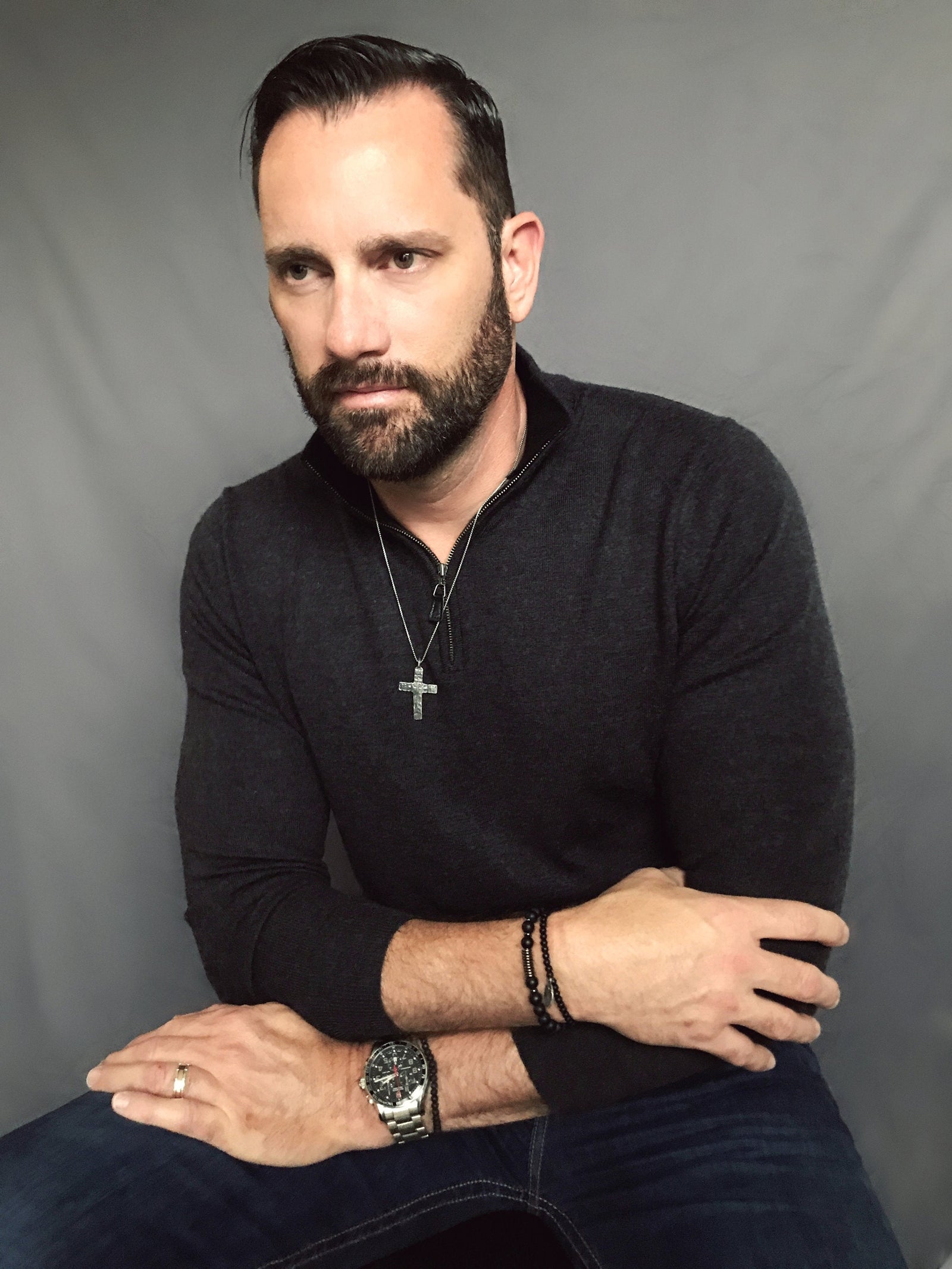 Sterling Silver Ancient Cross, Men's, Unisex Necklace, Medieval Cross, Men's SS-008