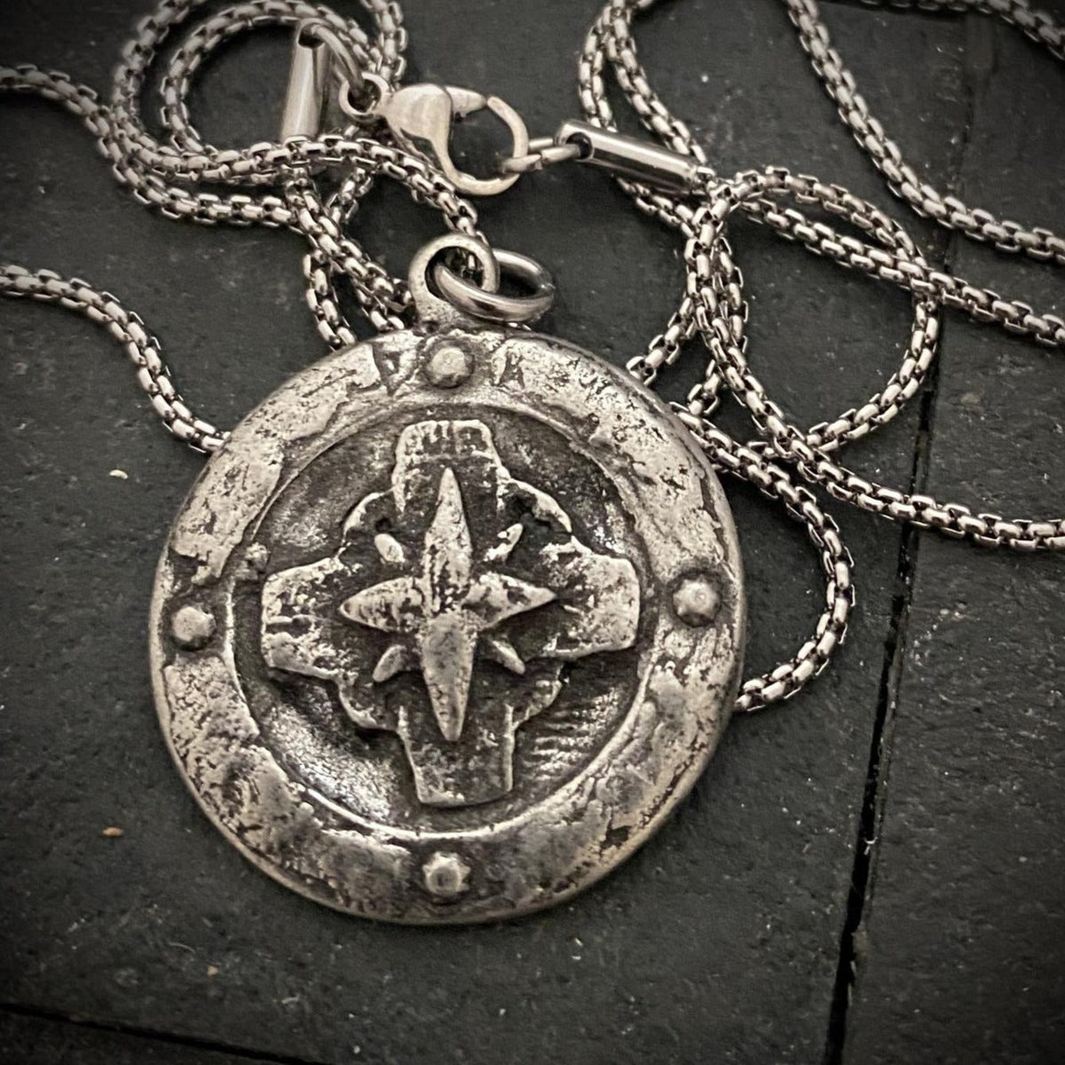 Find Your Way....Old World Compass Necklace, Men&#39;s Pendant, Directions, Map, Unisex Jewelry Gift, ST-033