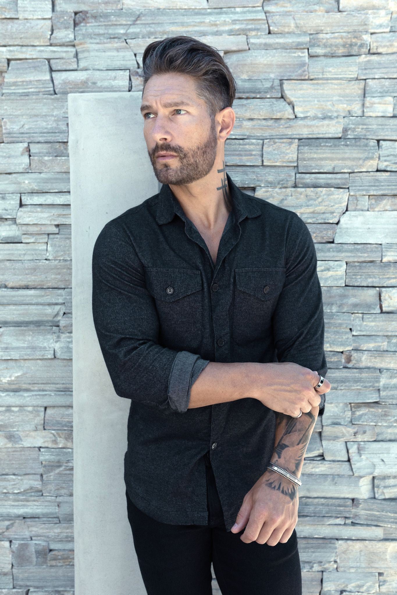 The Untucked Slim Fit Button-Up Shirt by WESTON JON BOUCHÉR