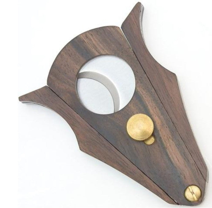 Cigar Cutter - Wood and Stainless Steel - Cut and Lock system