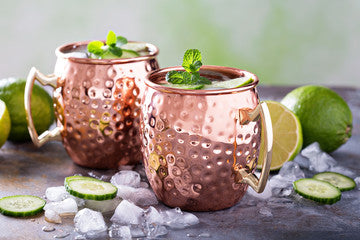 Hammered Copper Mugs- Set Of Two
