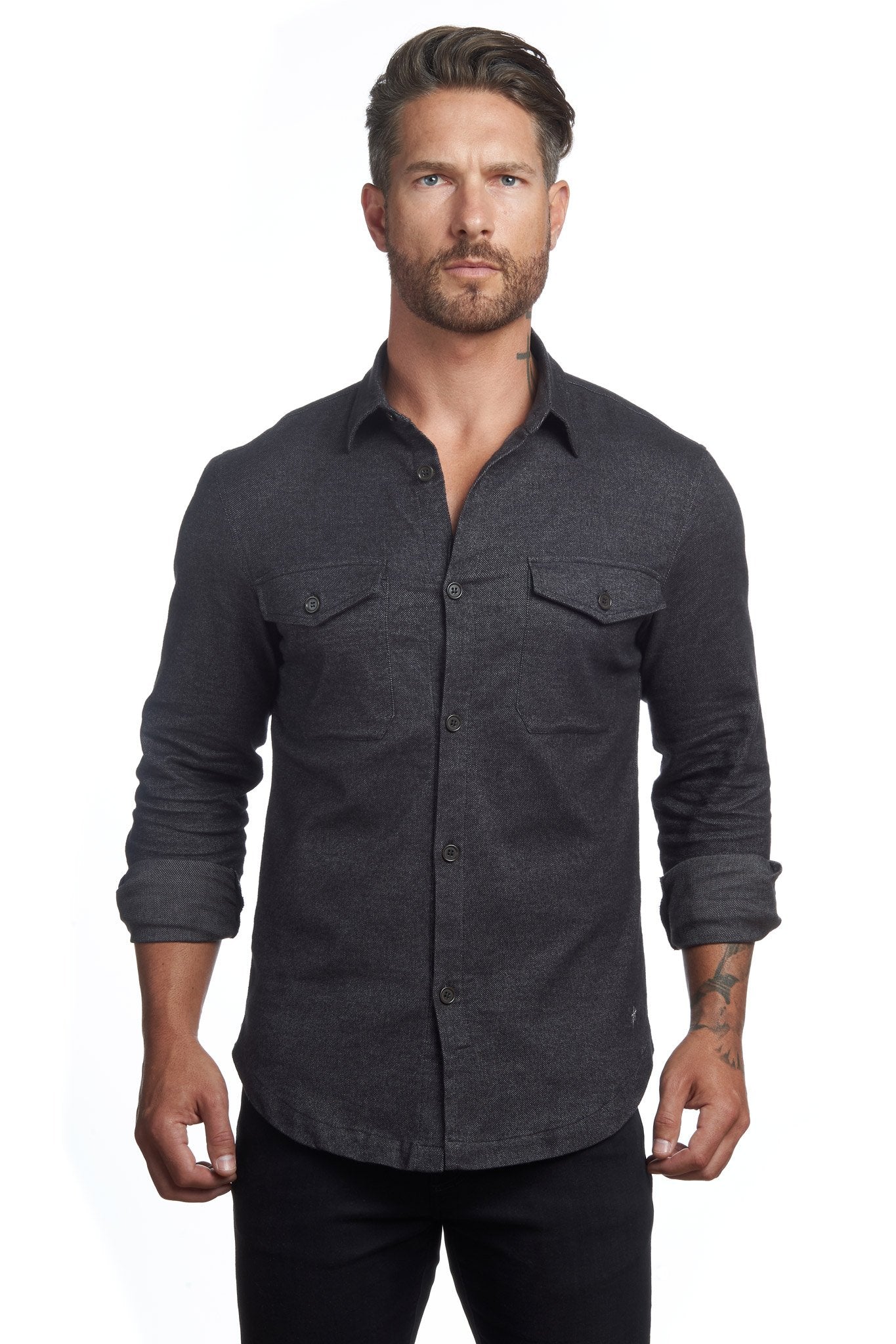 The Untucked Slim Fit Button-Up Shirt by WESTON JON BOUCHÉR