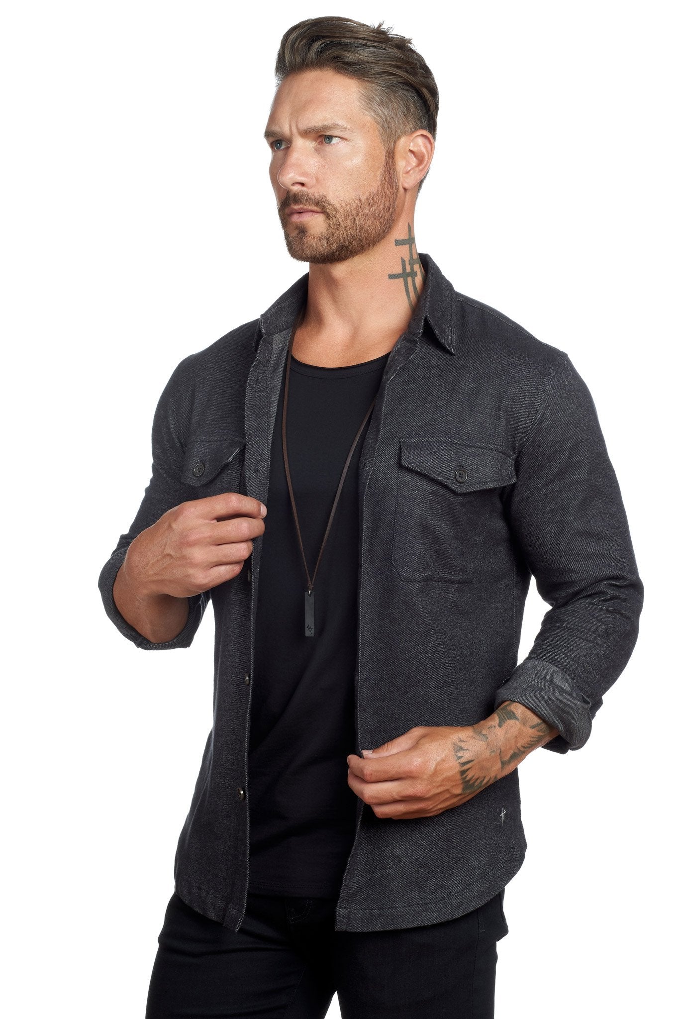 The Untucked Slim Fit Button-Up Shirt by WESTON JON BOUCHÉR