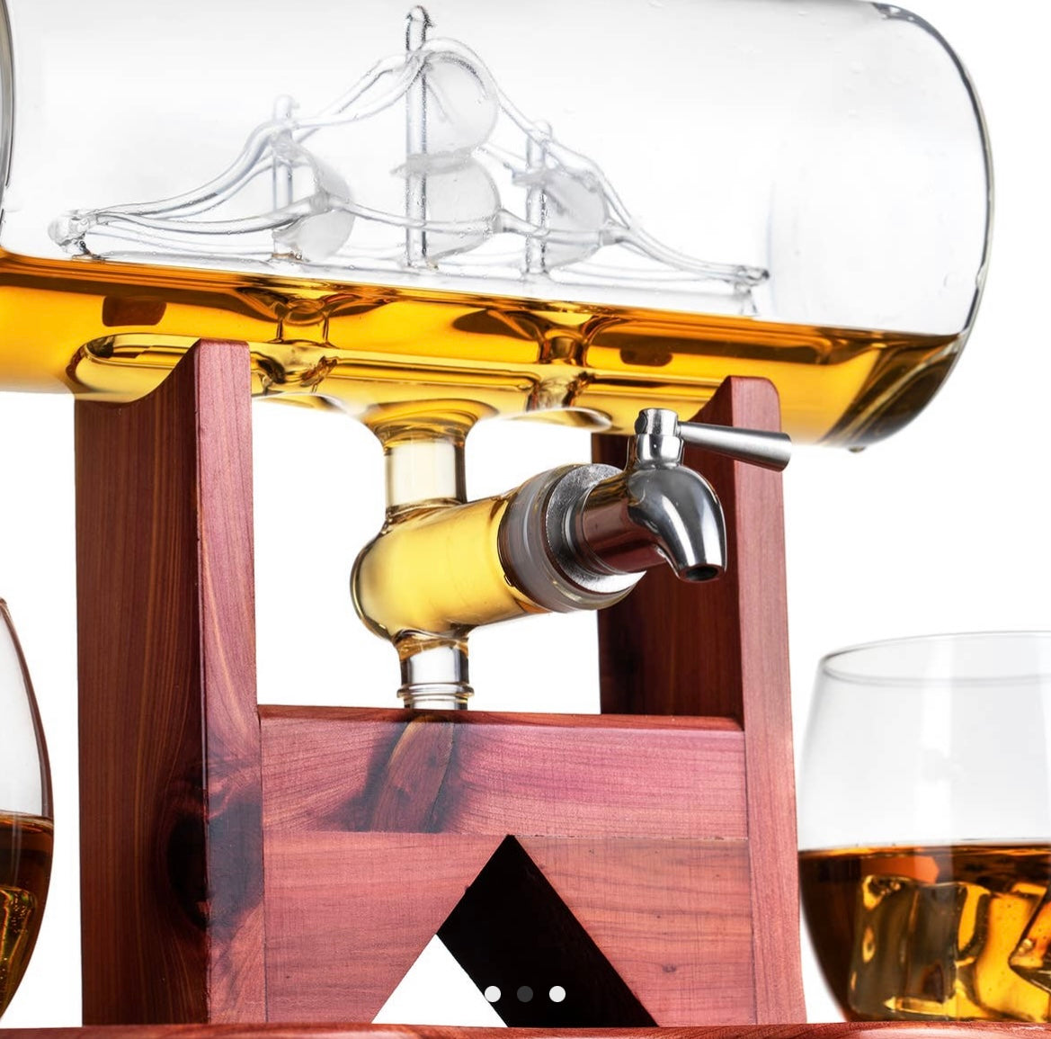 Whiskey Decanter Ship Set