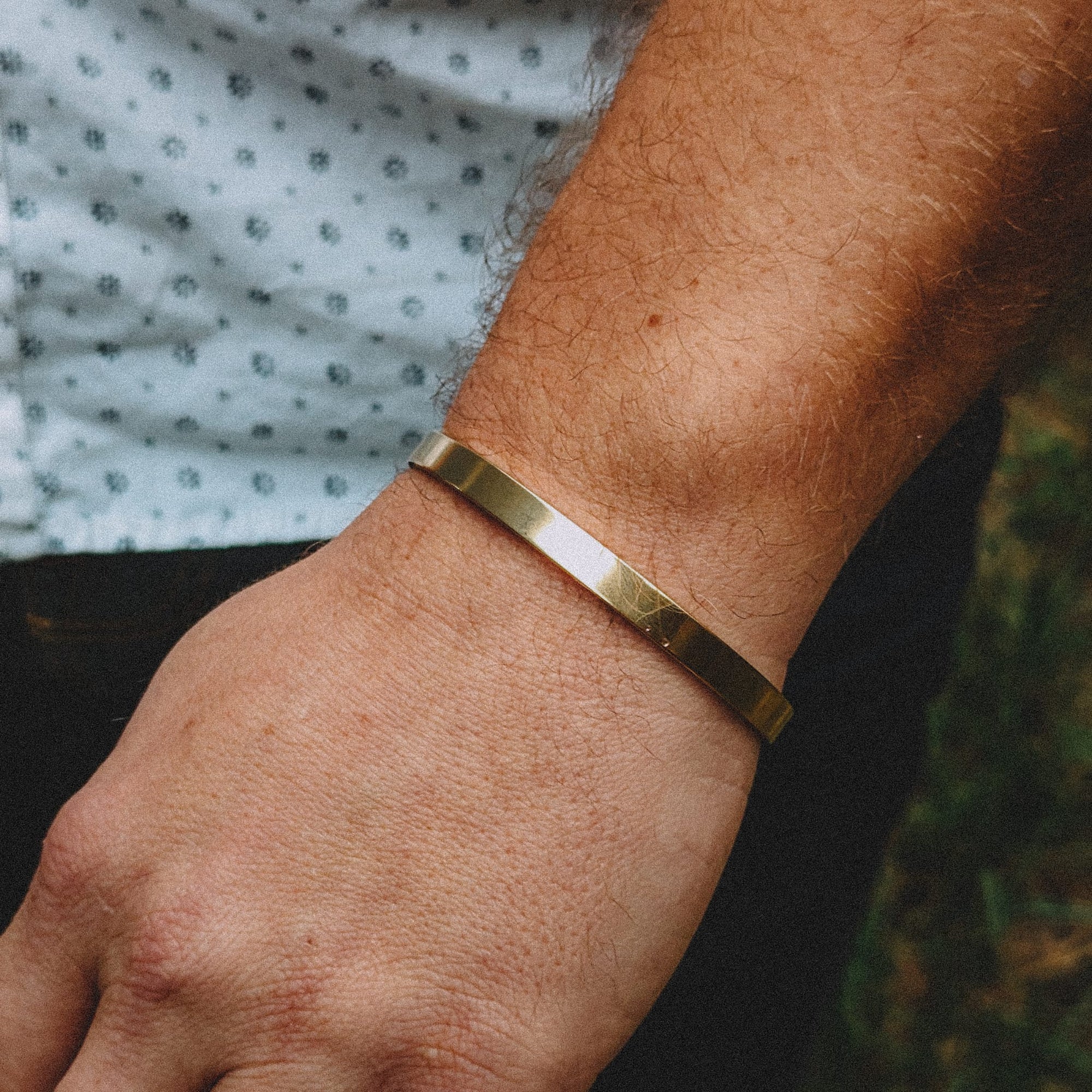 Mens Gold Cuff Bracelet - Vintage Gentlemen