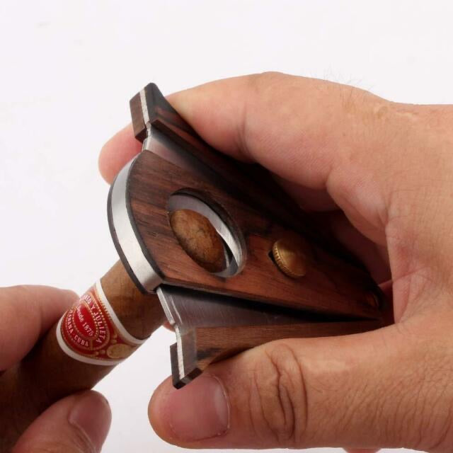 Cigar Cutter - Wood and Stainless Steel - Cut and Lock system - Vintage  Gentlemen