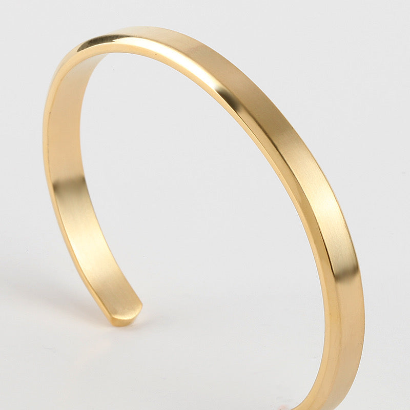 Thin Plain Bangle in 10k Gold | Medley Jewellery