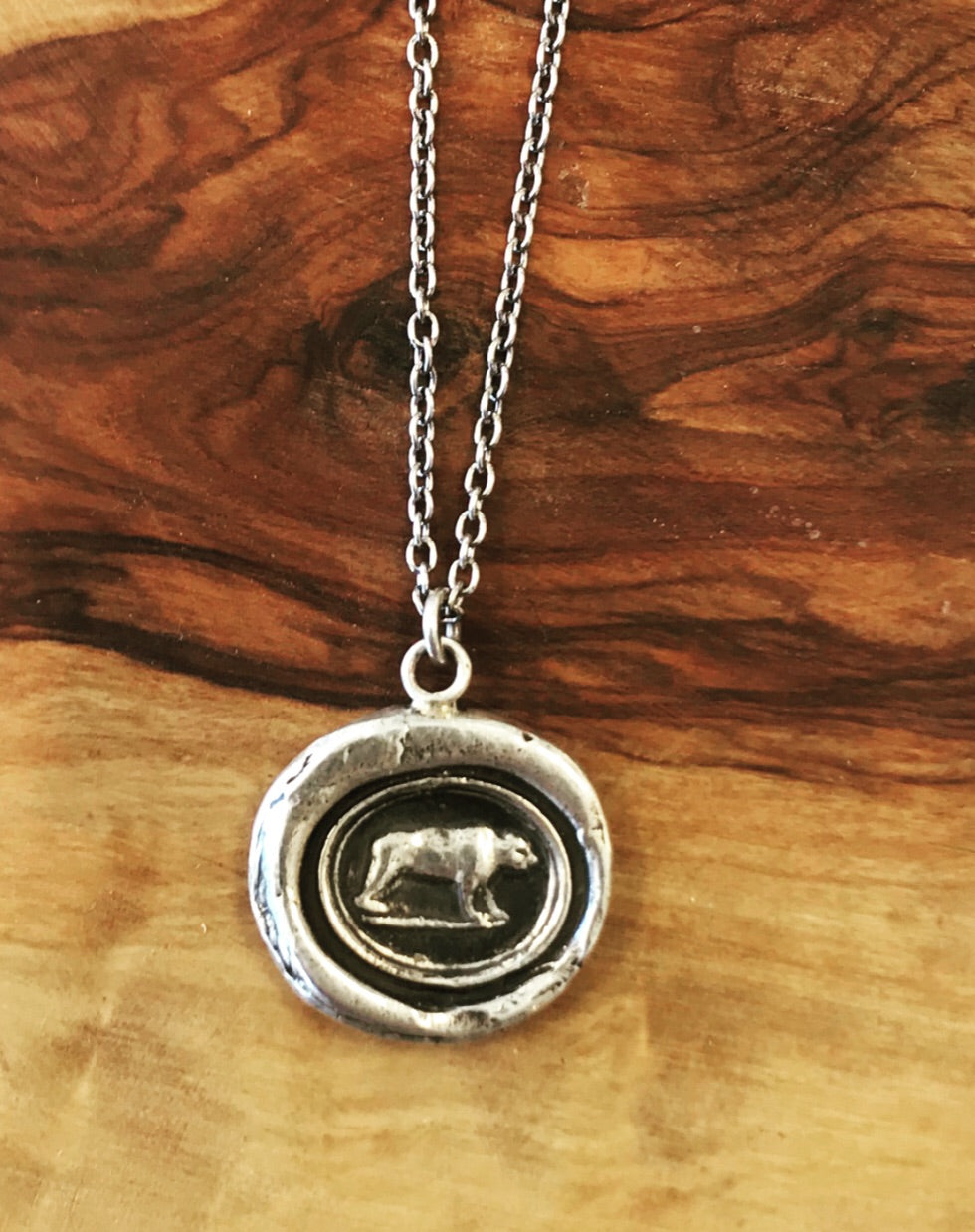 mother bear silver talisman