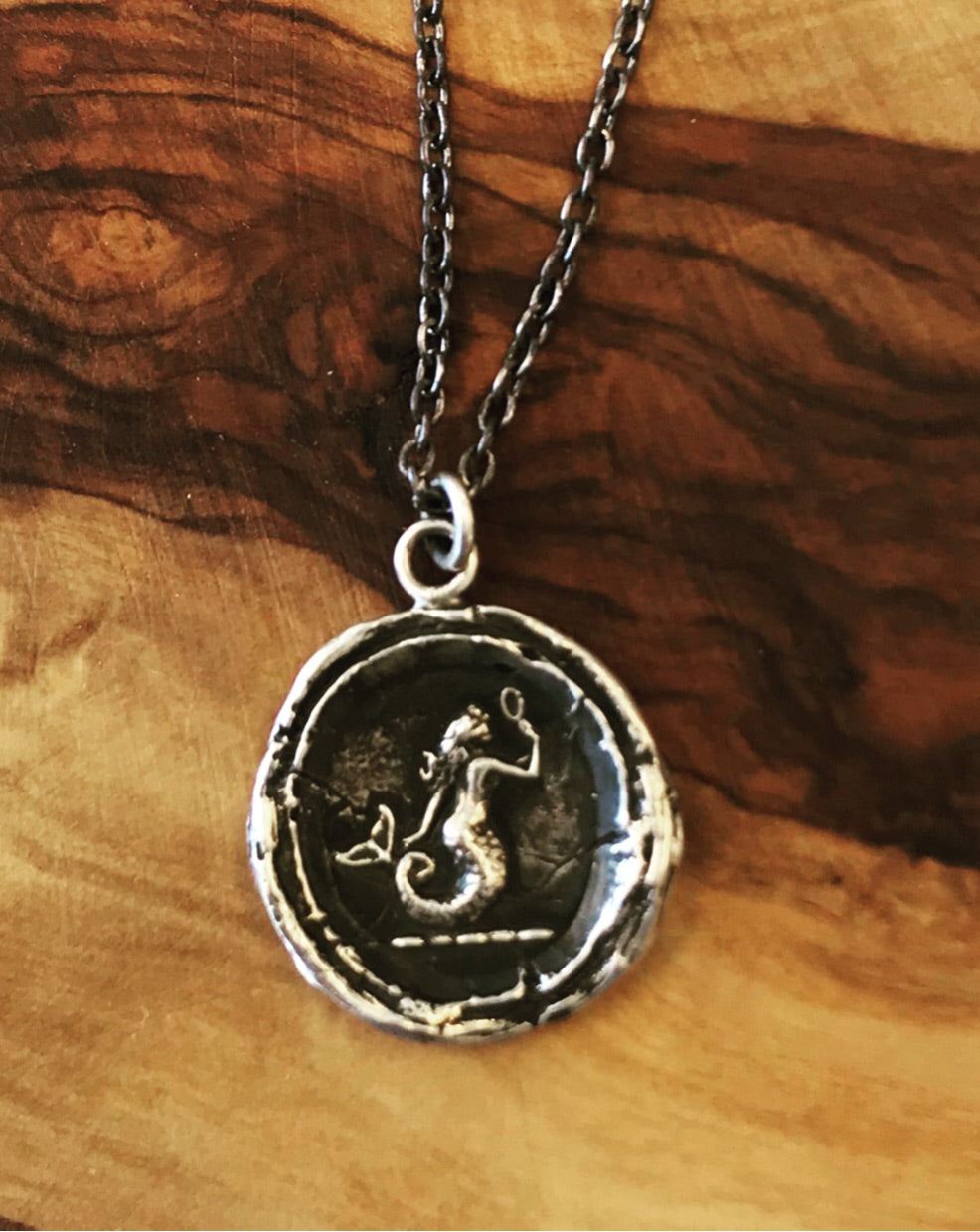 “Mermaid” Silver Talisman - Pyrrha