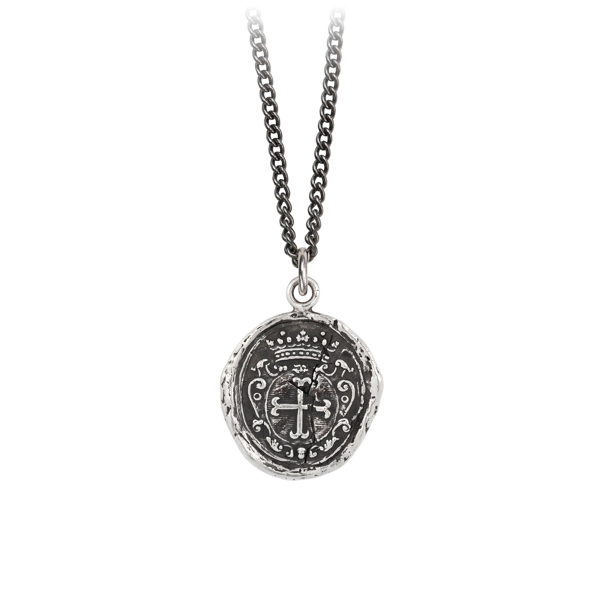 “Trust in God” Silver Talisman - Pyrrha