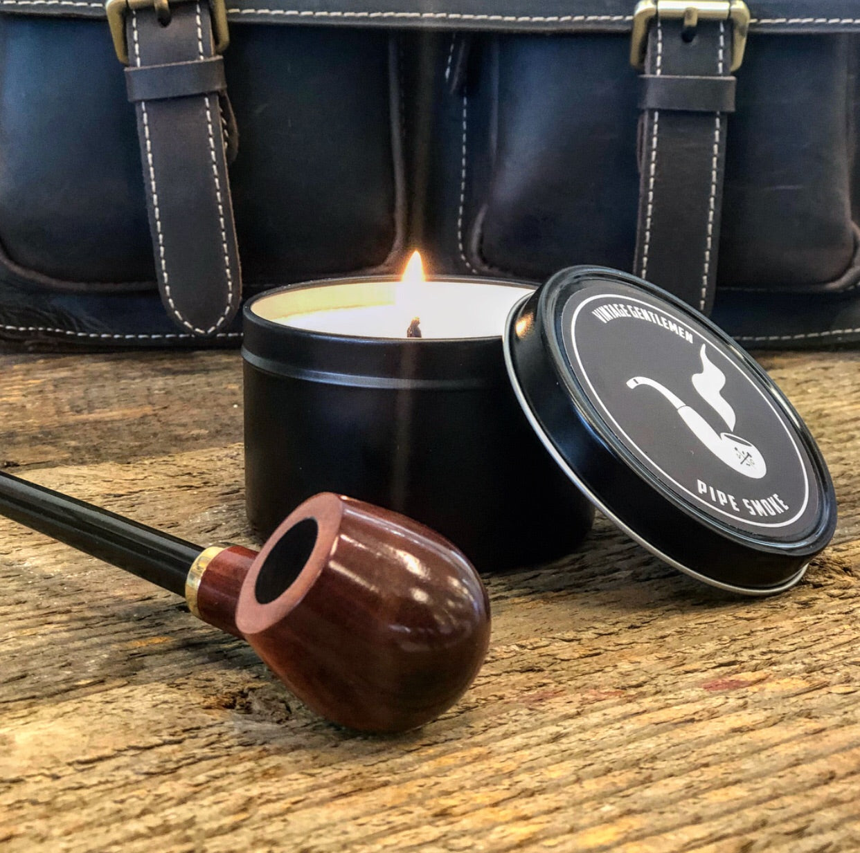 pipe smoke soy candle 
