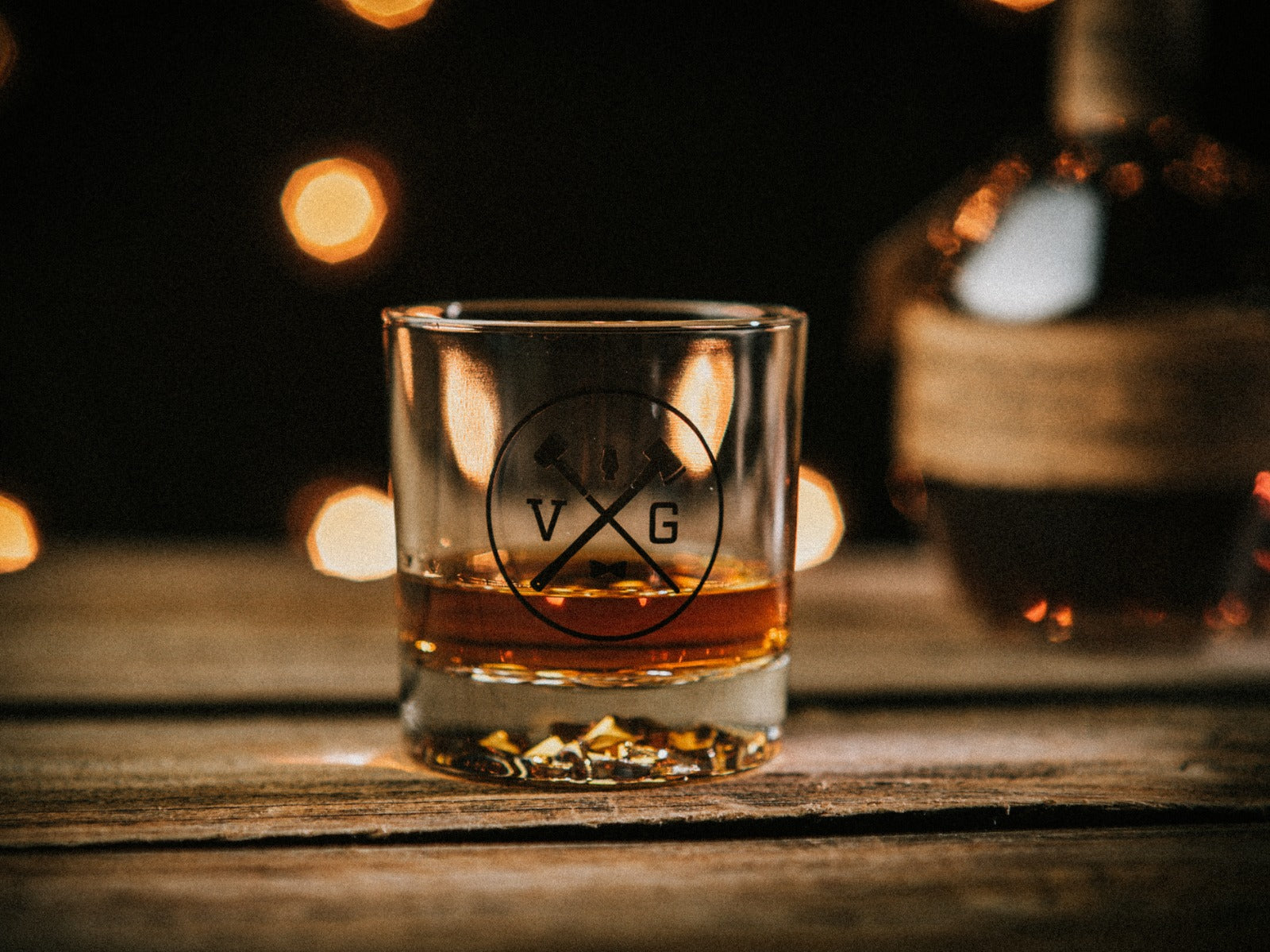 “VG” Old Fashioned Whiskey Glass