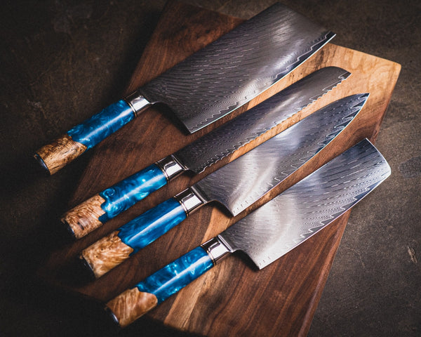 Premium VG10 Damascus Steel Japanese Chef Kitchen Knife Set – The
