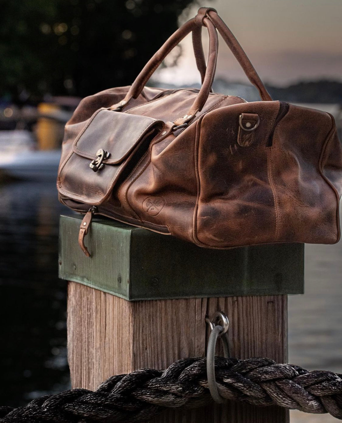 No. 39: The Roughneck - Large Buffalo Leather Roll-top Duffle Bag