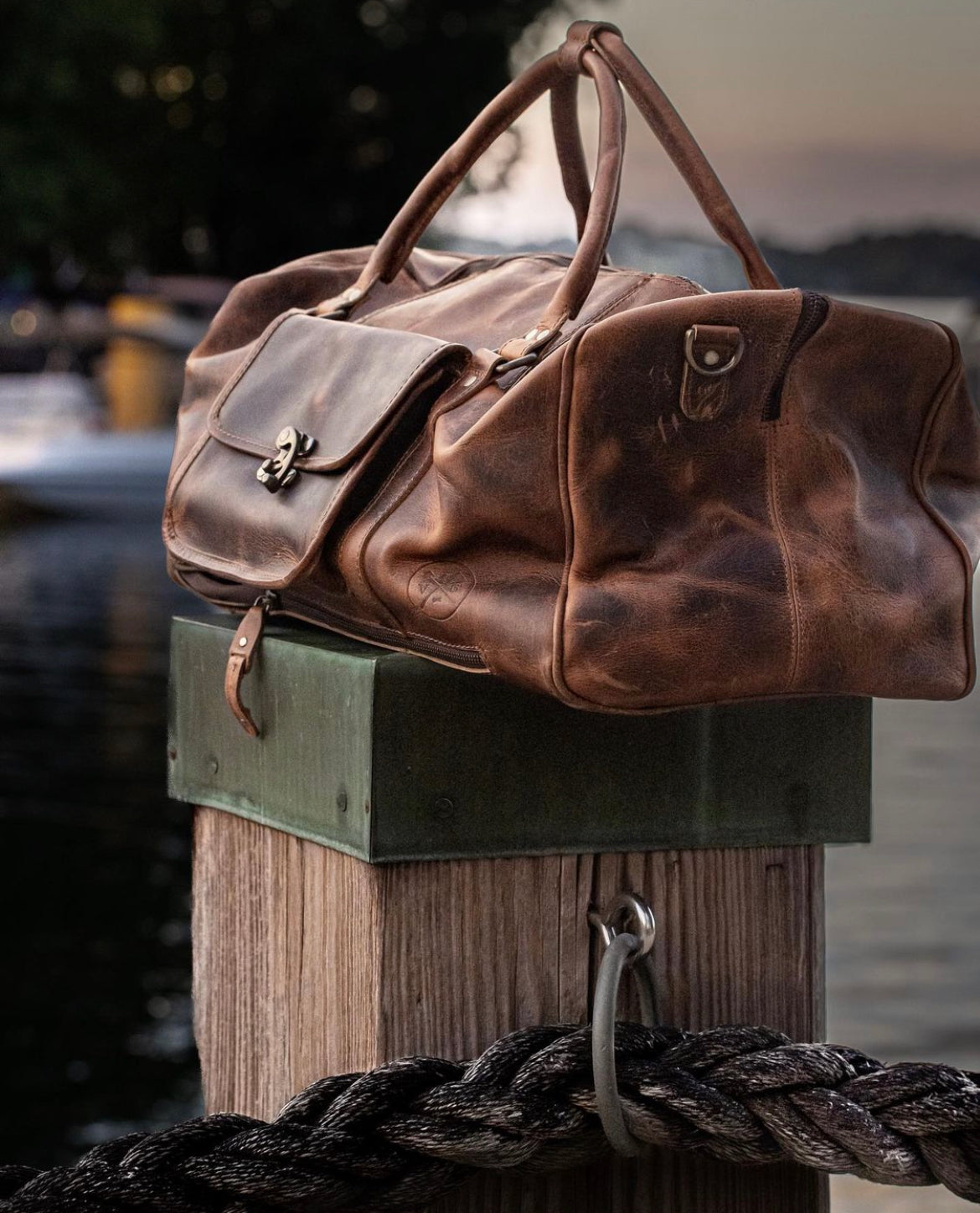 The “Hemingway” Buffalo Leather Duffle Bag