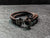mens silver anchor and leather bracelet