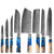 Eight Piece VG-10 Japanese Steel Kitchen Knife Set